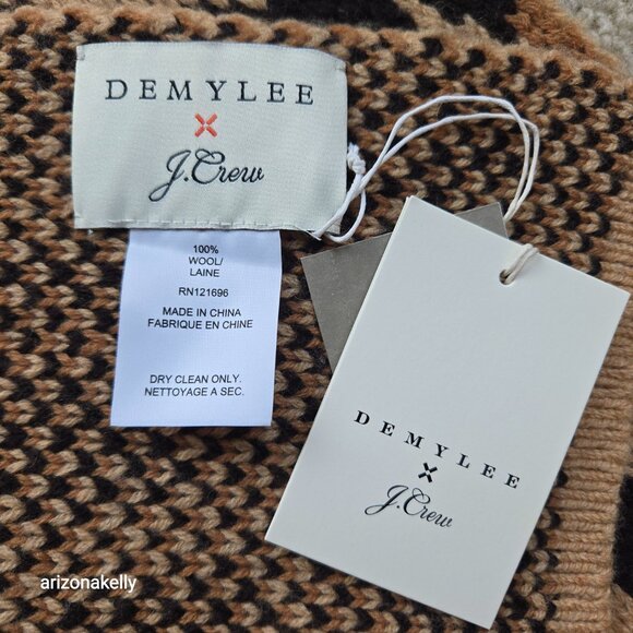 NWT Demylee x J. Crew Wool Leopard Print Scarf - Picture 2 of 16